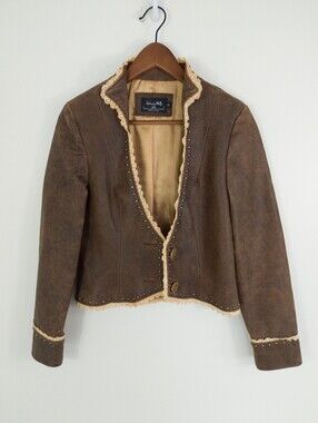 Vintage Patricia Wolf Texas Leather Jacket Size Small
